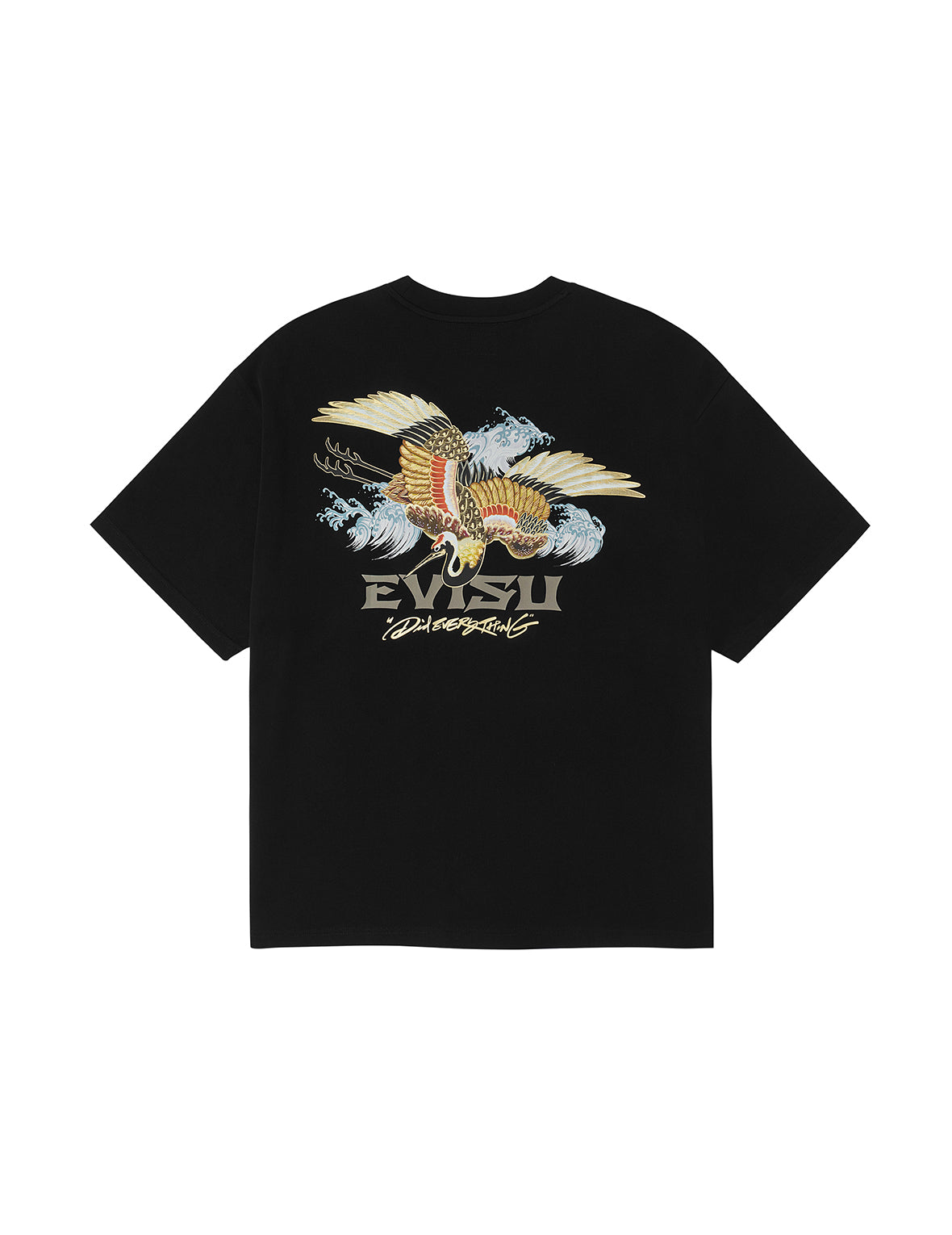 Crane and Logo Print Loose Fit T-shirt